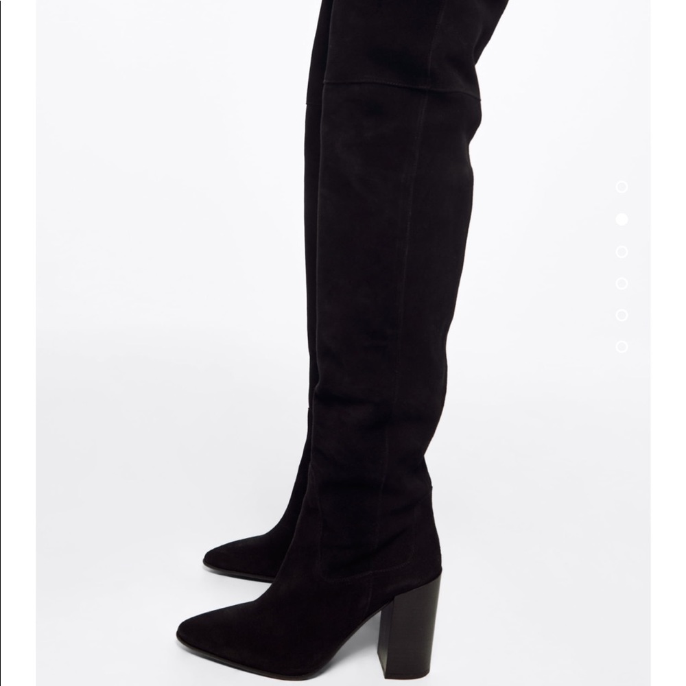 Zara black split over the knee boots